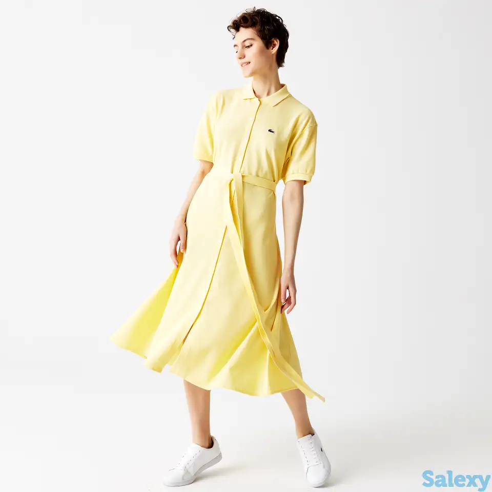 Женское платье-поло lacoste с поясом, фотография 1