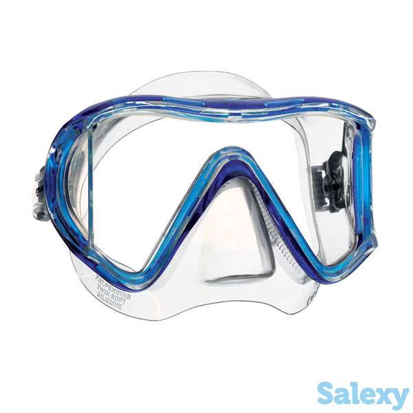 Маска для плавания mares i3 sunrise трёхстекольная, для широких лиц - ц.об.прозрачный, ц.р.синий, фотография 2