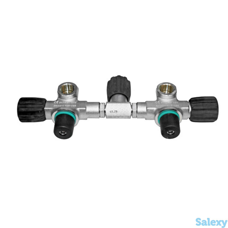 Манифолд 140 мм (5-7л) с изолятором радиальный в комплекте с вентилями 230bar o2 очищенный bts, фотография 1
