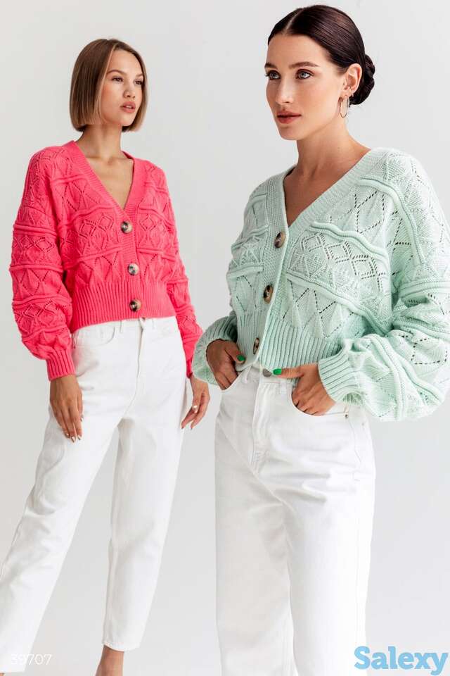 Нежный мятный кардиган, фотография 1