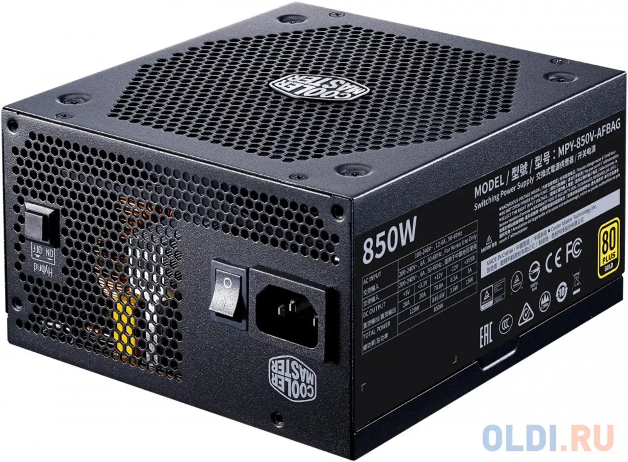 Блок питания cooler master v850 gold v2 full modular 850 вт, фотография 1