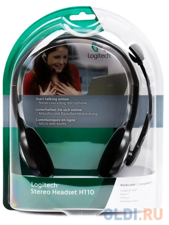 (981-000271) гарнитура logitech headset h110, фотография 1