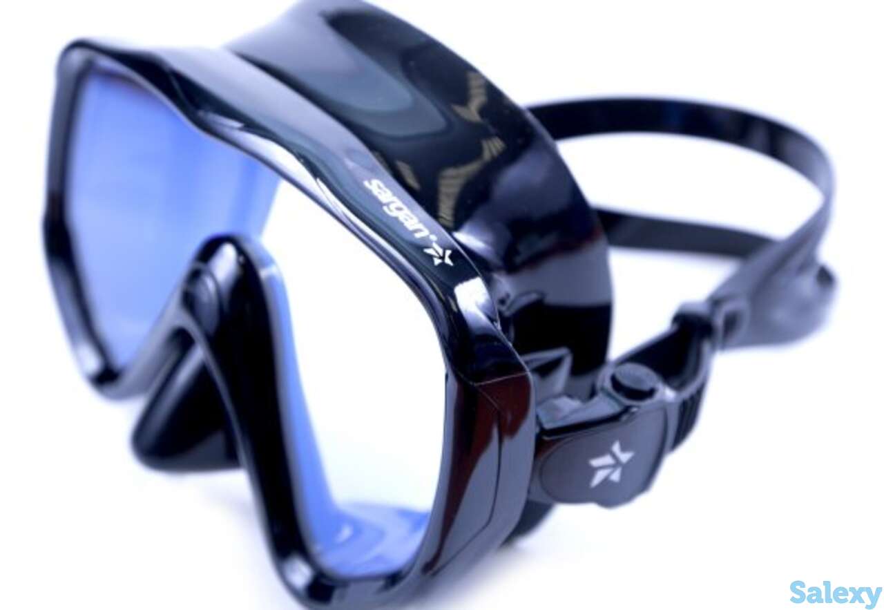 Маска подводная sargan окулятор черная (черный силикон) просветленные линзы, фотография 1