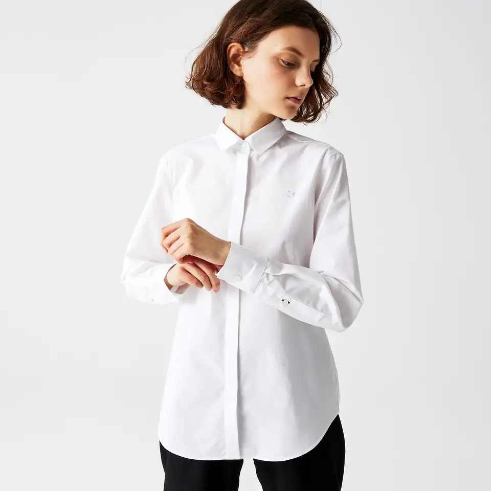 Женская рубашка lacoste slim fit, фотография 1
