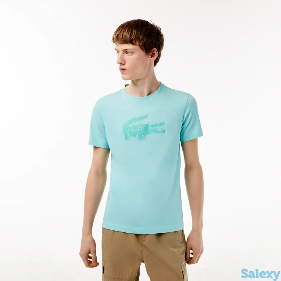 Мужская футболка lacoste с принтом regular fit, фотография 1