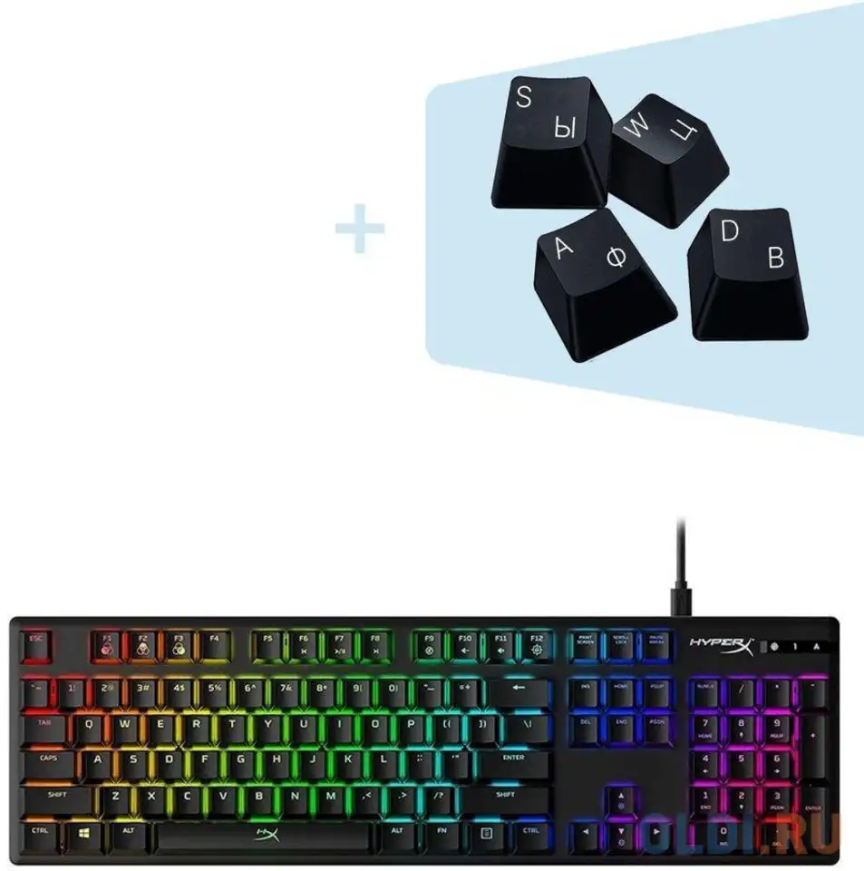 Клавиатура hyperx alloy origins black usb, фотография 1