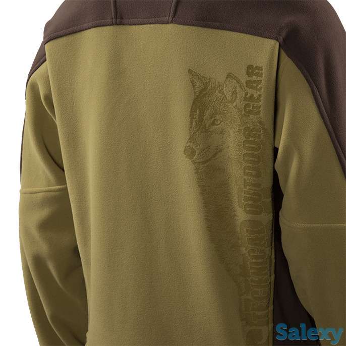 Куртка флисовая спортивная теплая сивера караган 2.0 олива/трюфель, фотография 5