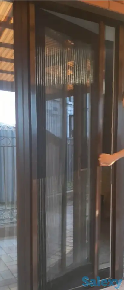 Раздвиженных москитных сетки плиссе для окна и двери и беседки, фотография 1