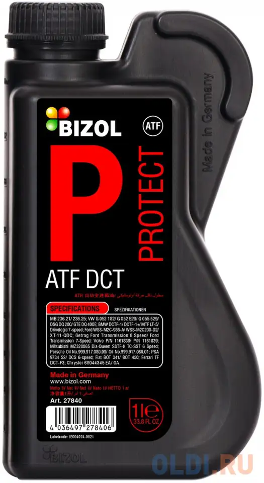 27840 bizol нс-синт. тр.масло д/акпп protect atf dct (1л), фотография 1