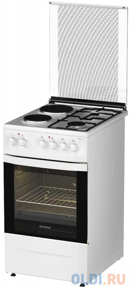 Комбинированная плита дарина 1d km 241 337 w белый, фотография 1
