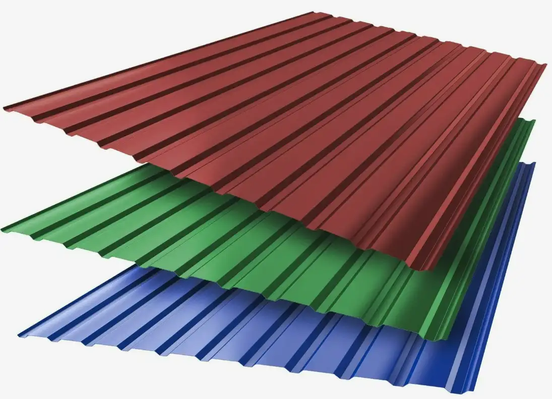 Профнастил с полимерным покрытием для крыши, s 0,15-5 мм, Раскрой: 1.2хL..., Марка: С8; С21; Н60..., фотография 1