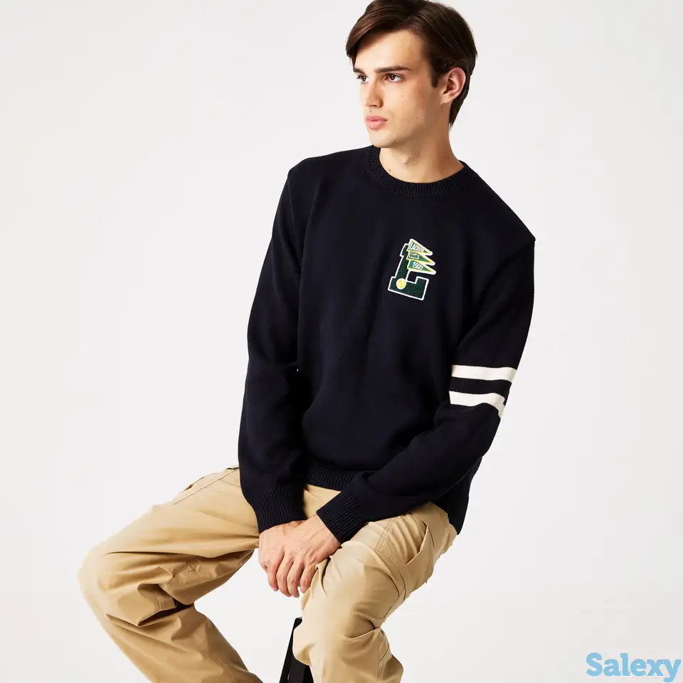 Мужской свитер lacoste  из смеси шерсти и хлопка, фотография 1