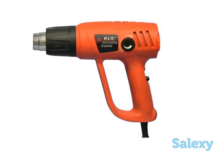 Термопистолет, фен строительный P.I.T 32002 с регулировкой, фотография 3