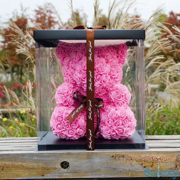 Зайчики, собаки и мишка из роз 3д подарки на 14 февраля, фотография 2