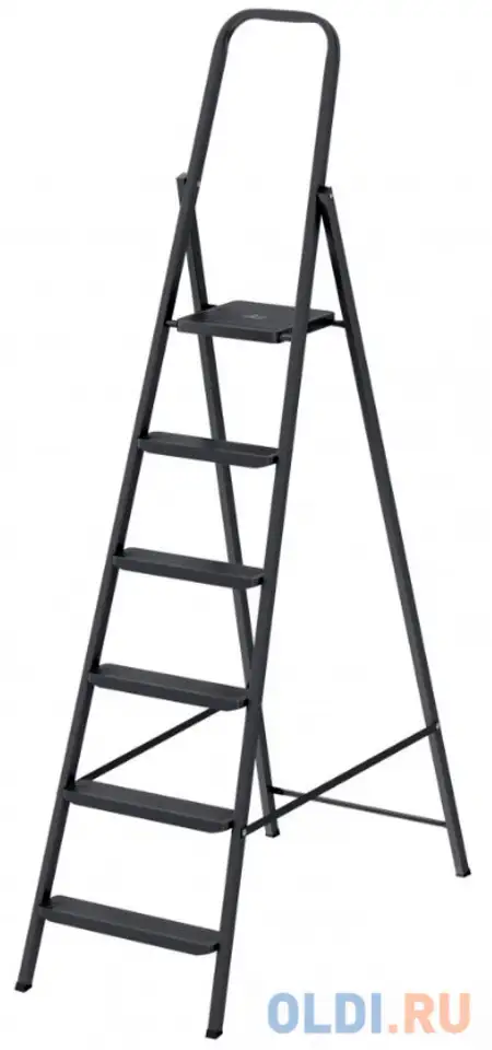 Стремянка 6 ступеней, компактная, стальная россия// сибртех, фотография 1