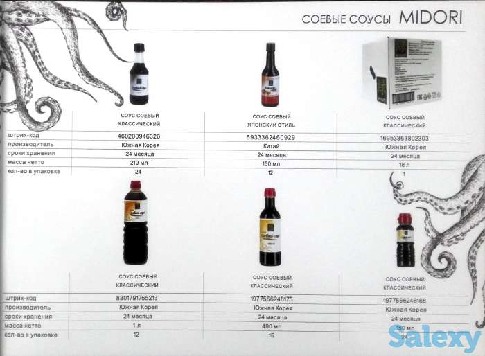 Приправы, морская капуста, васаби, чили, рис, лапша, уксус, фотография 4