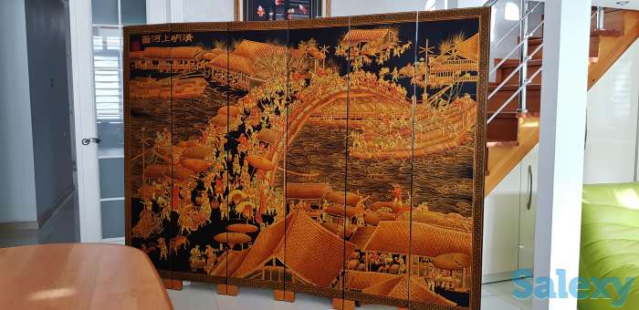 Продам ширму с панно деревянную ручной работы (Китай), фотография 3