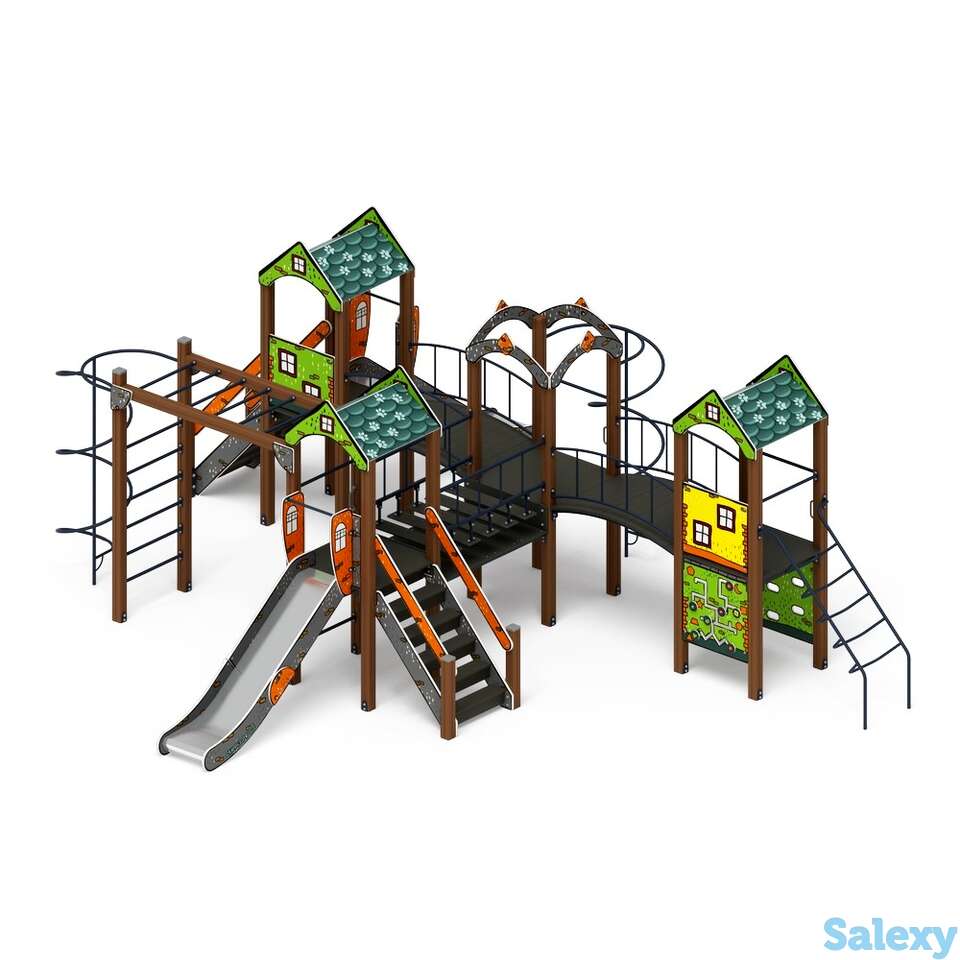 Детский игровой комплекс «дворик детства (город)» дик 2.01.4.02-01 h=1200, фотография 1