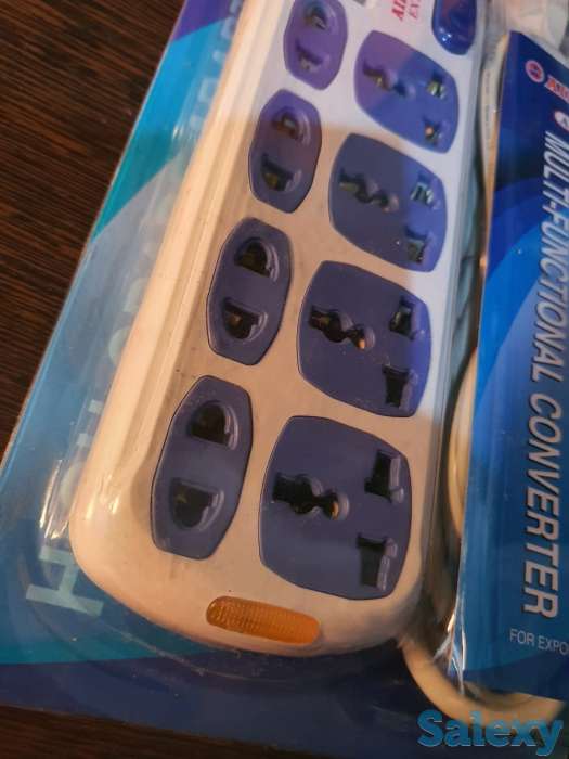 Переноска, удлинитель 3 Метра, 8 розеток под любой стандарт, фотография 2