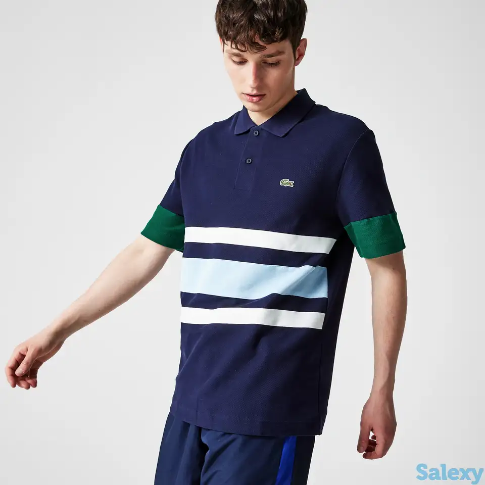 Мужская рубашка-поло slim fit из хлопка, фотография 1