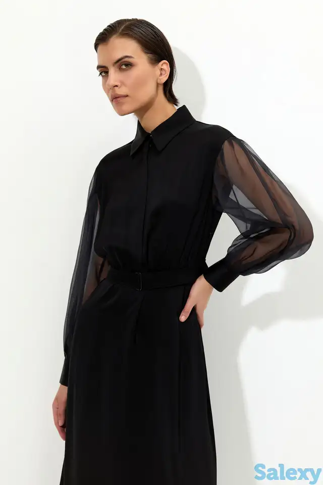 Платье c полупрозрачными рукавами vassa&co, фотография 1