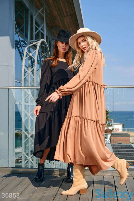 Асимметричное платье со свободным кроем, фотография 1