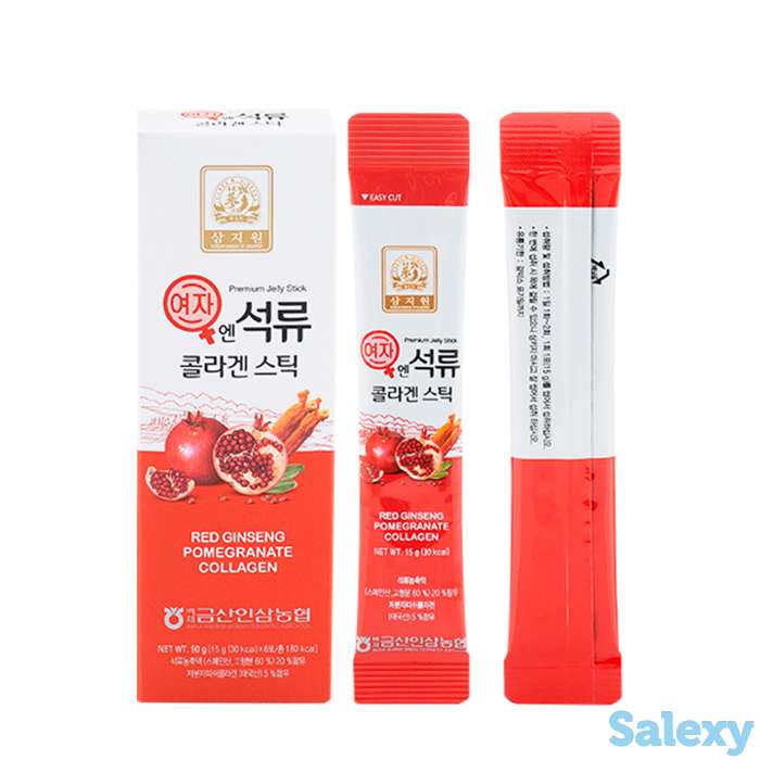 Коллагеновый сироп в стиках samjiwon baekje geumsan red ginseng pomegranate collagen (6 шт.), фотография 1