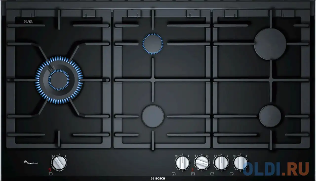 Варочная панель газовая bosch prs9a6d70m черный, фотография 1