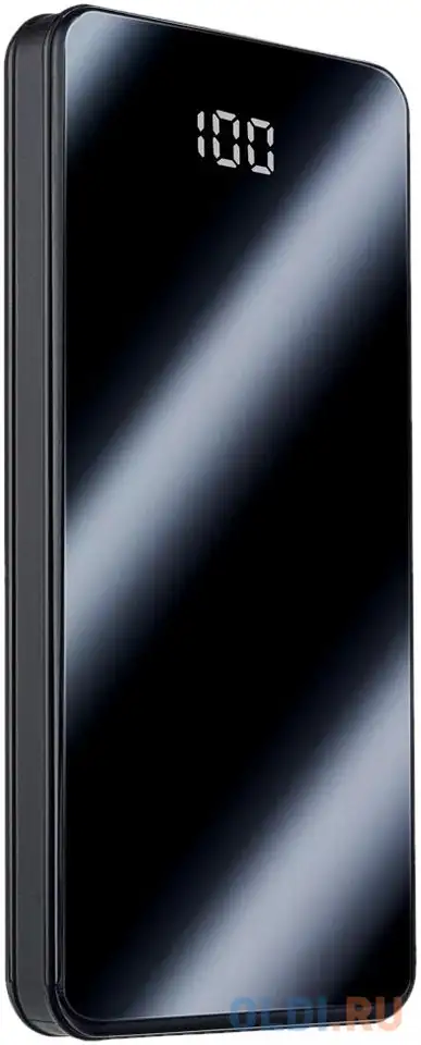 Внешний аккумулятор power bank 10000 мач perfeo powerbank flow черный, фотография 1