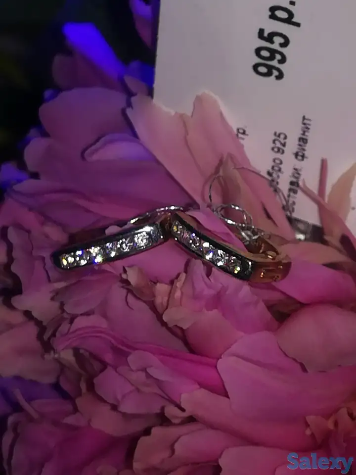 Серёжки серебро 925 проба, фотография 1