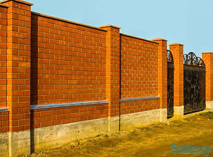   Строительство забора из кирпича, фотография 2