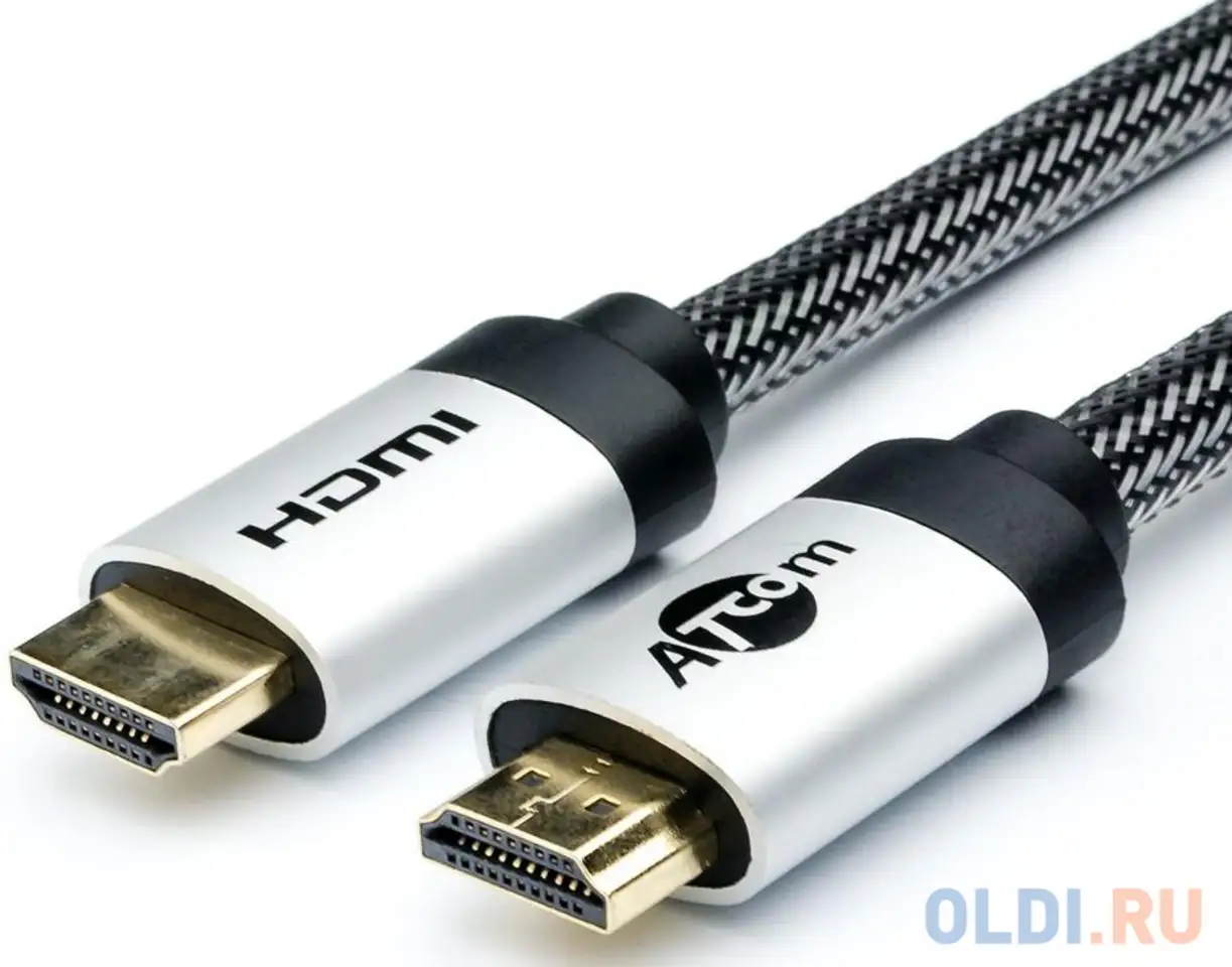 Кабель hdmi 10м atcom at3784 круглый черный, фотография 1