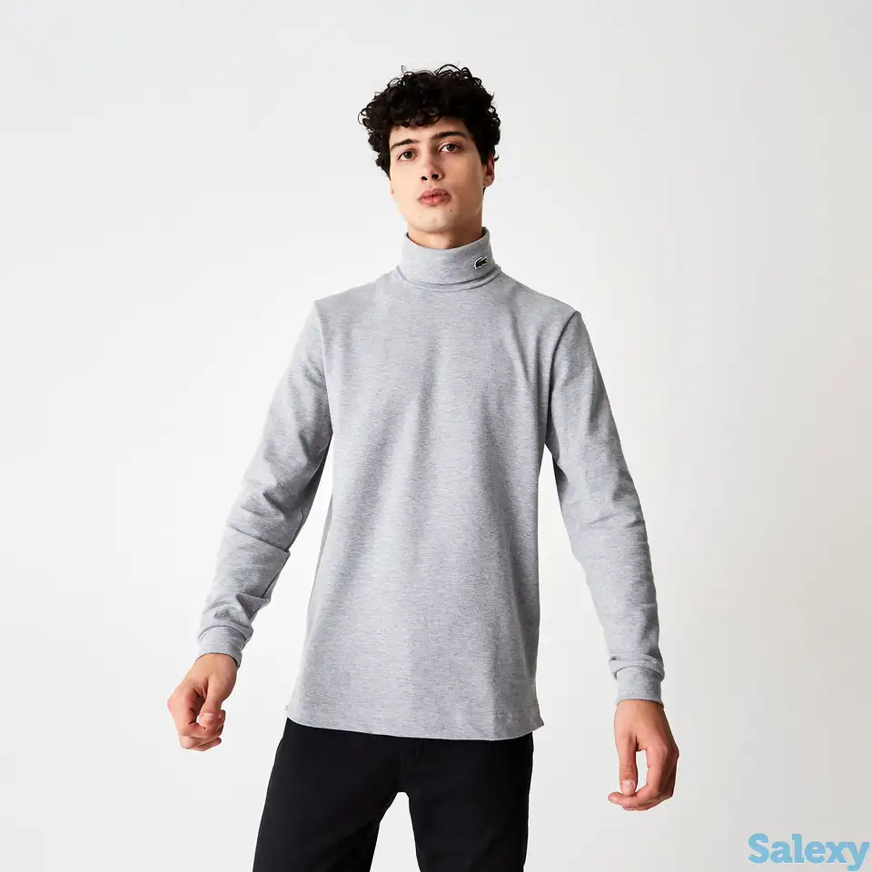Мужская водолазка lacoste turtle neck из эластичного органического хлопка, фотография 1