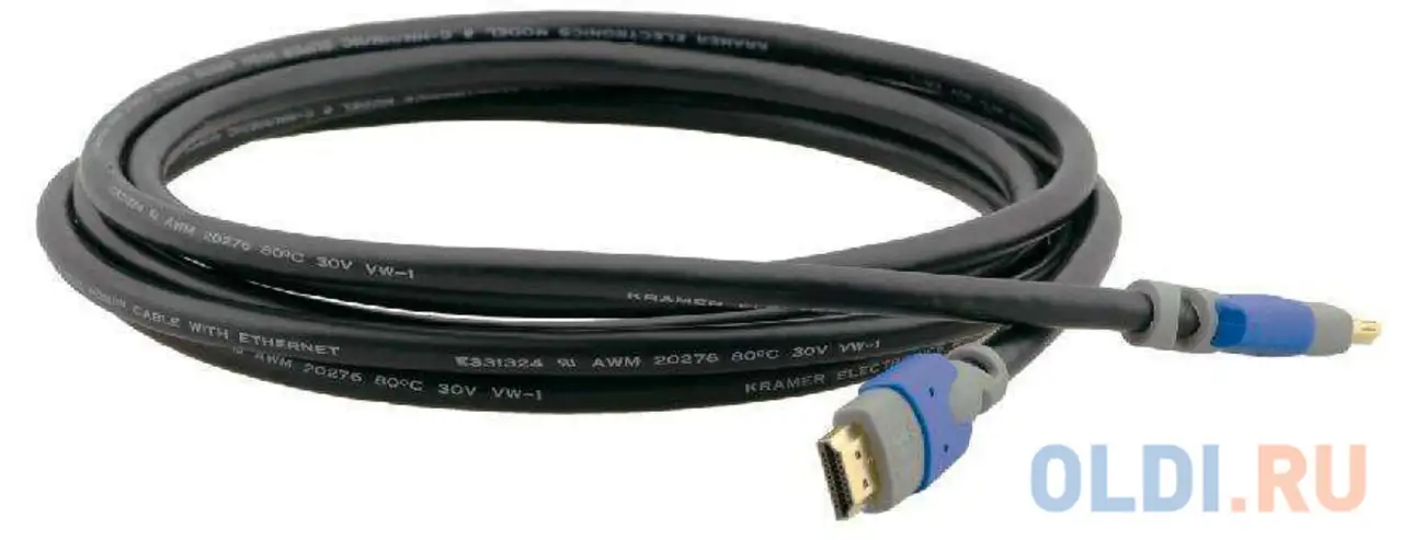 Кабель hdmi 15м kramer c-hm/hm/pro-50 круглый черный 97-01114050, фотография 1