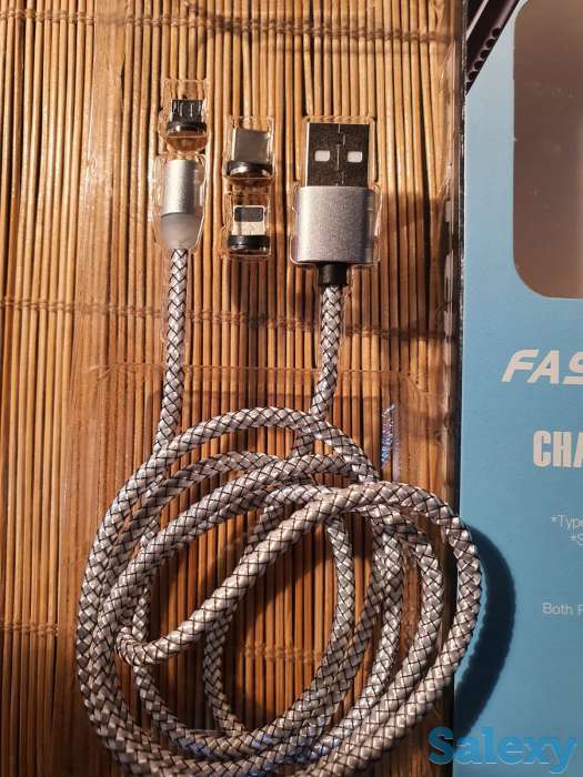 Магнитные зарядки юсб провод магнит самунг айфон iphone Тайп С type C, фотография 3