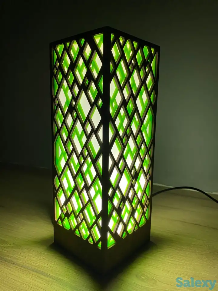 Зелёный Интерьерный светильник - ночник, фотография 9