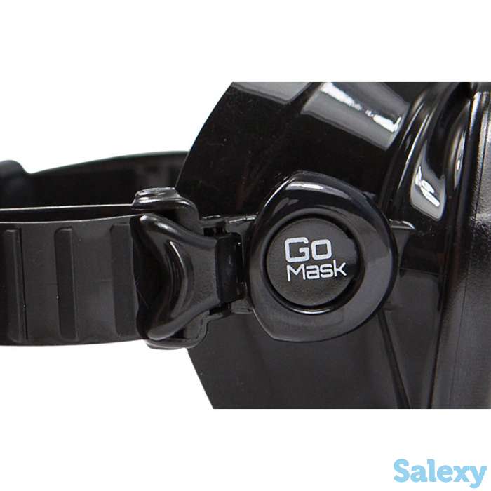 Маска подводная marlin ready (черный силикон) с креплением под gopro black, фотография 8