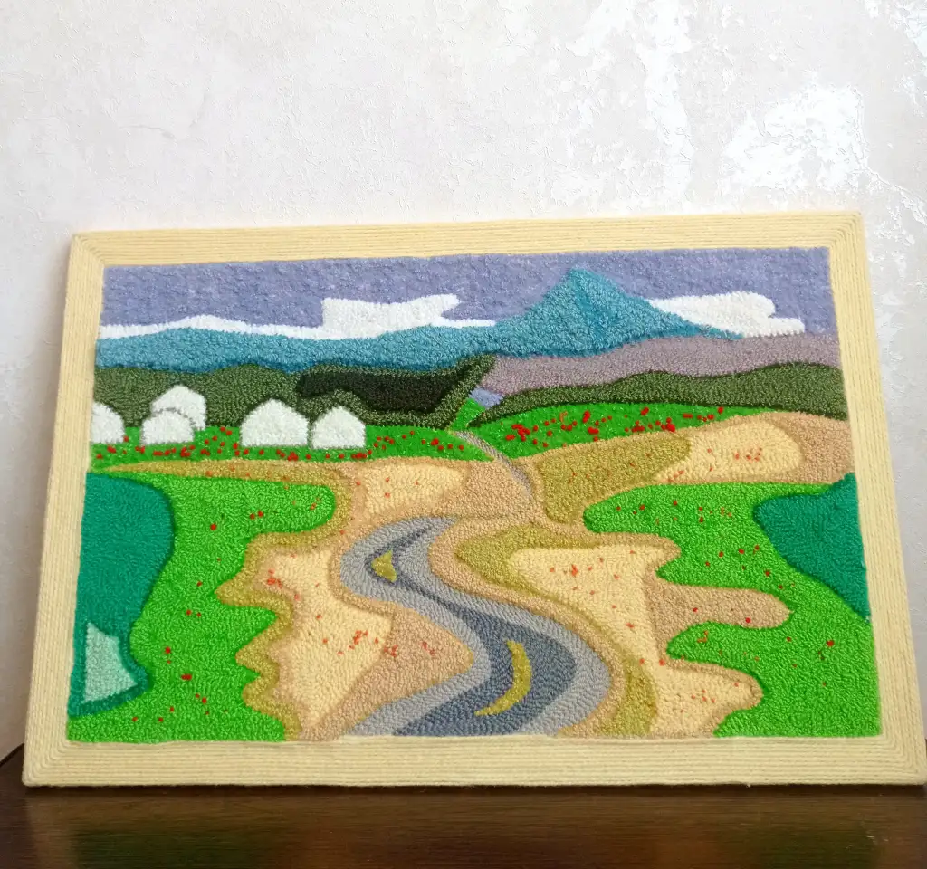 Панно, ручная работа, ковровая вышивка, фотография 6