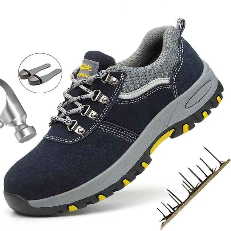 Кроссовки синие со стальным носком, фотография 2