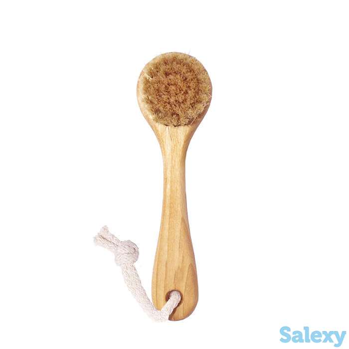 Щётка для сухого массажа лица sifo - круглая на ручке с ремешком, фотография 1