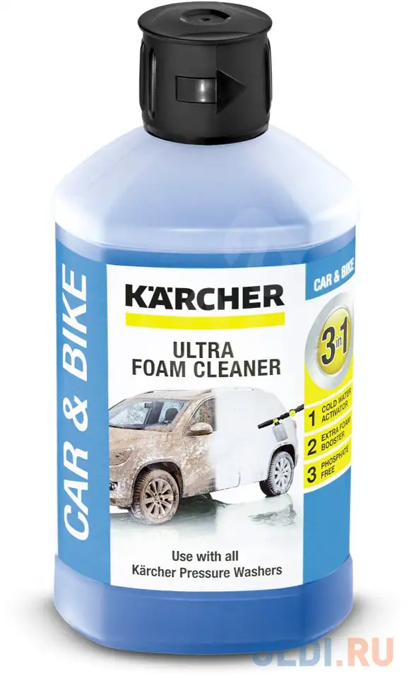 Аксессуар для моек karcher, автошампунь, ultra foam cleaner, моющее средство,1л, фотография 1