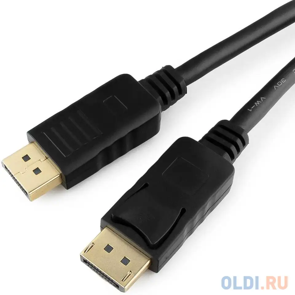 Кабель displayport 7.5м gembird cc-dp2-7.5m круглый черный, фотография 1