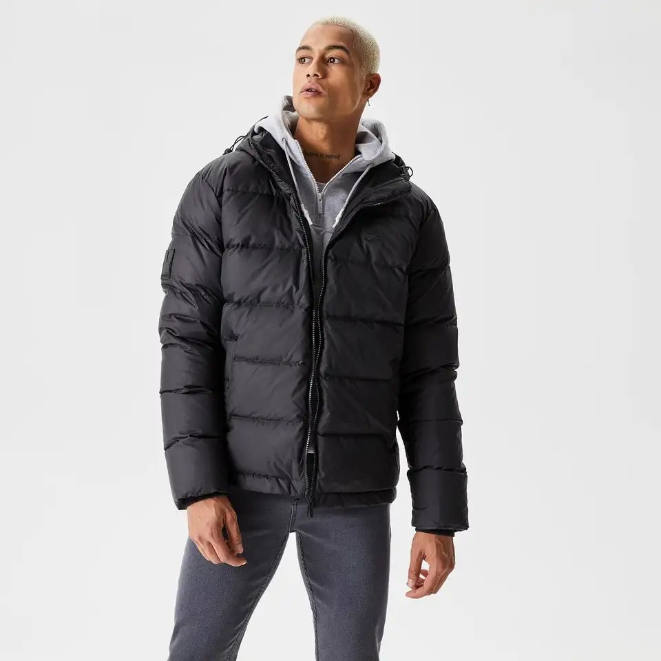 Мужская утеплённая куртка lacoste с капюшоном, фотография 1