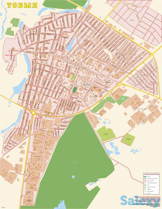 Карта Костанайской области, РК, схемы г. Костанай, Рудный, Тобыл, фотография 3