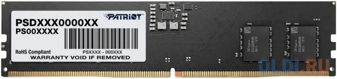 Оперативная память для компьютера patriot signature dimm 8gb ddr5 5600 mhz, фотография 1