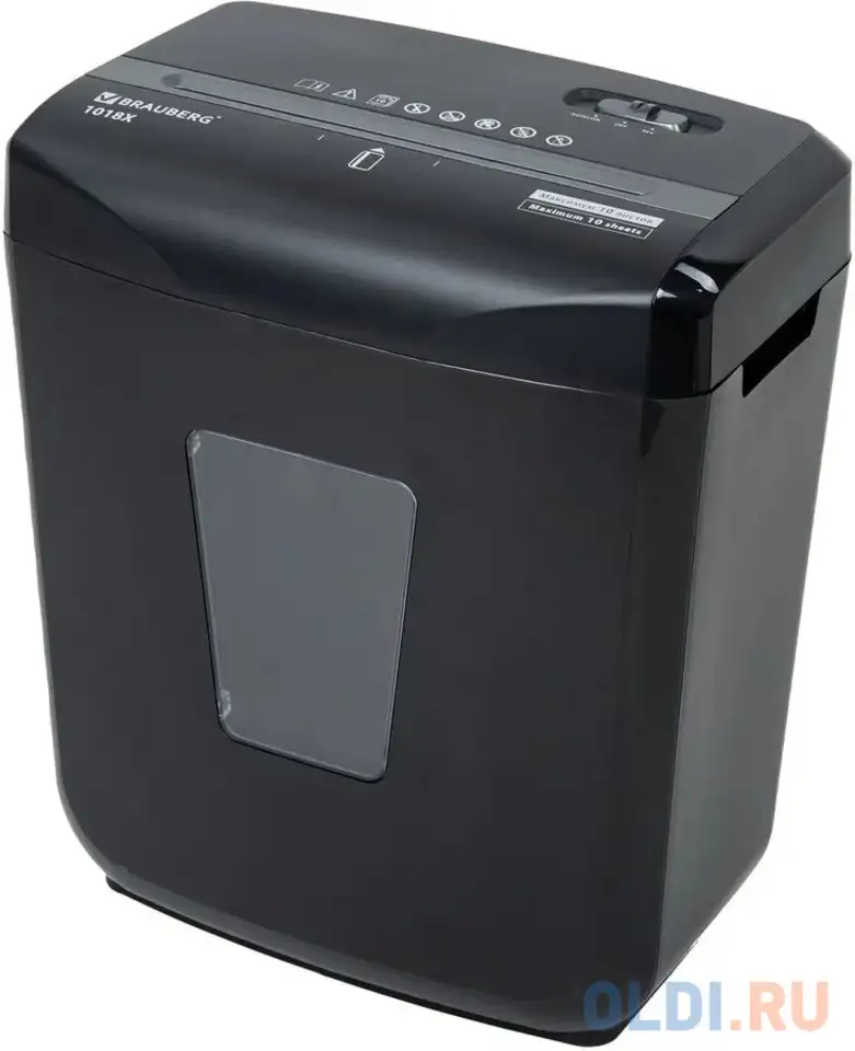 Уничтожитель (шредер) brauberg 1018x, 4 уровень секретности, фрагменты 4х40 мм, 10, фотография 1