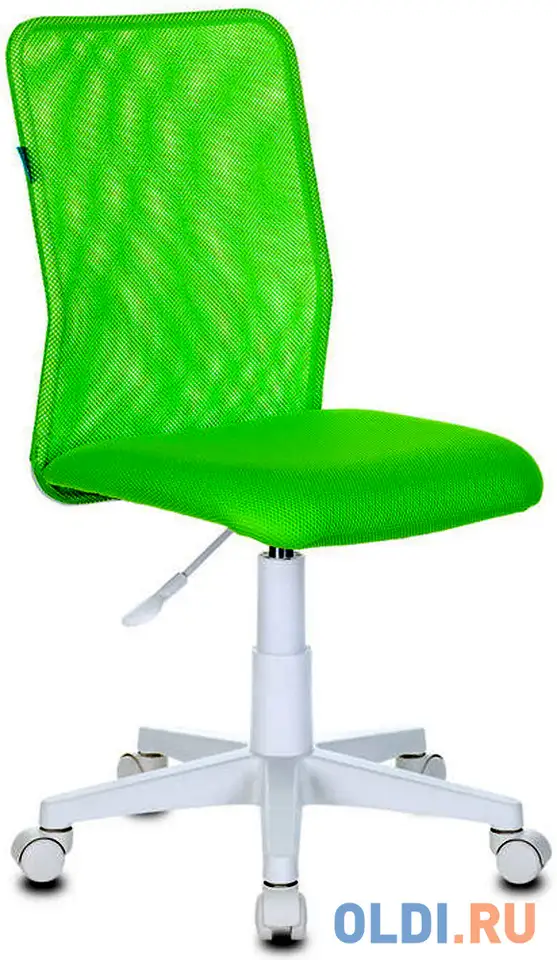 Кресло детское бюрократ kd-9/wh/tw-18 салатовый tw-03а tw-18 сетка/ткань (пластик белый), фотография 1