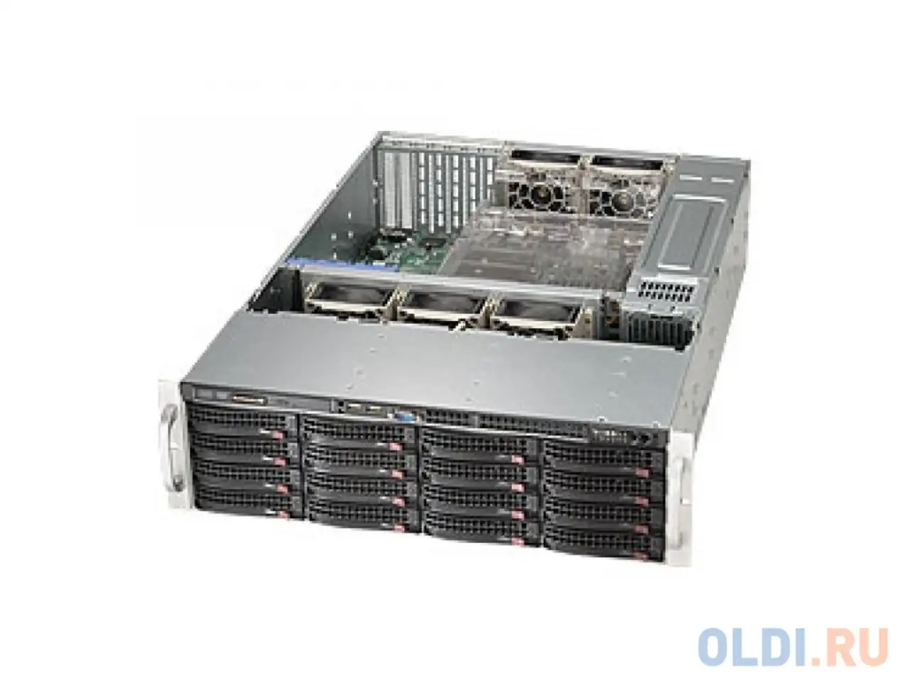 Серверный корпус 3u supermicro cse-836be1c-r1k03b 1000 вт чёрный серебристый, фотография 1