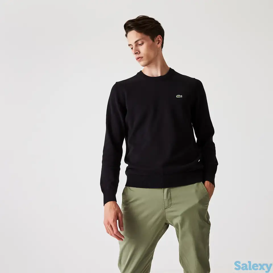 Мужской свитер lacoste crew neck из органического хлопка, фотография 1