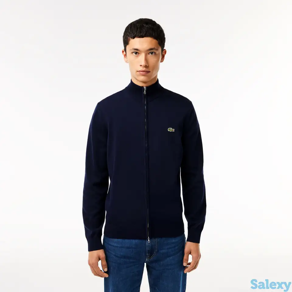 Мужской свитер lacoste на молнии из органического хлопка с воротником-стойкой, фотография 1